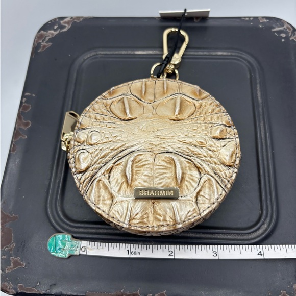Brahmin Metallic Gold Round Coin Purse - Picture 8 of 15